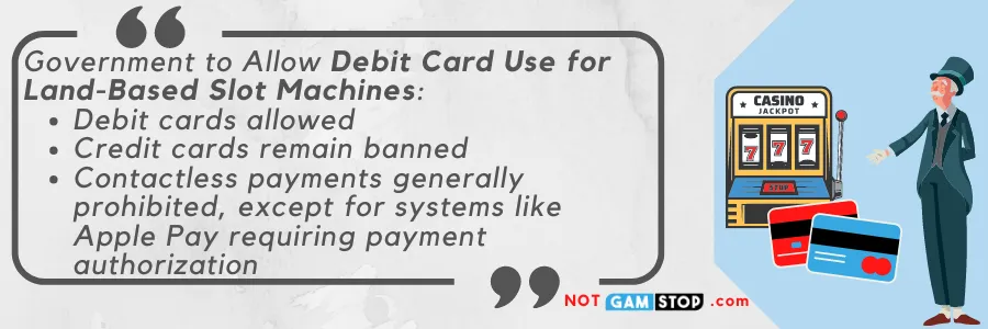 debit cards for slots machines