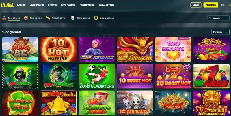 DealBet casino games library