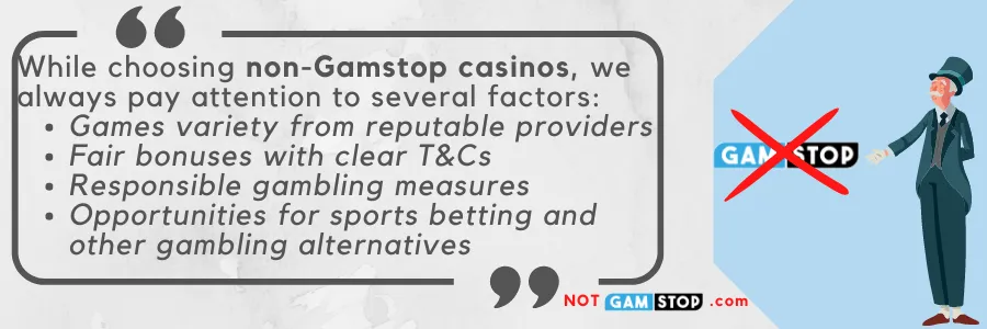 how to choose casino not on gamstop