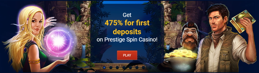 Prestige Spin Casino welcome bonus
