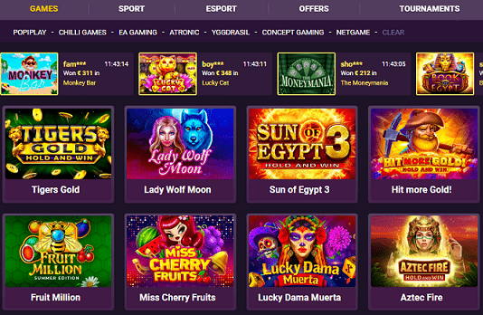 magic reels casino games