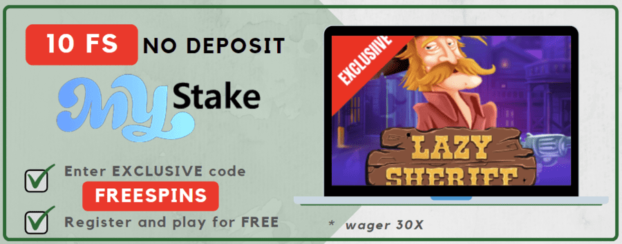 exclusive mystake no deposit bonus - 10 free spins