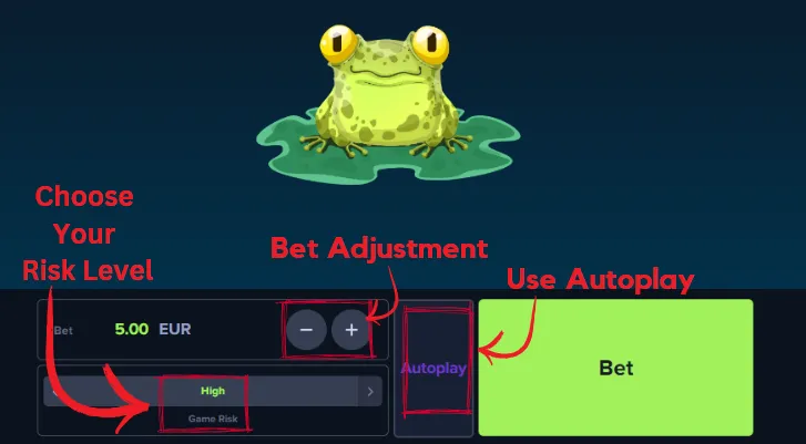 Frog casino gameplay